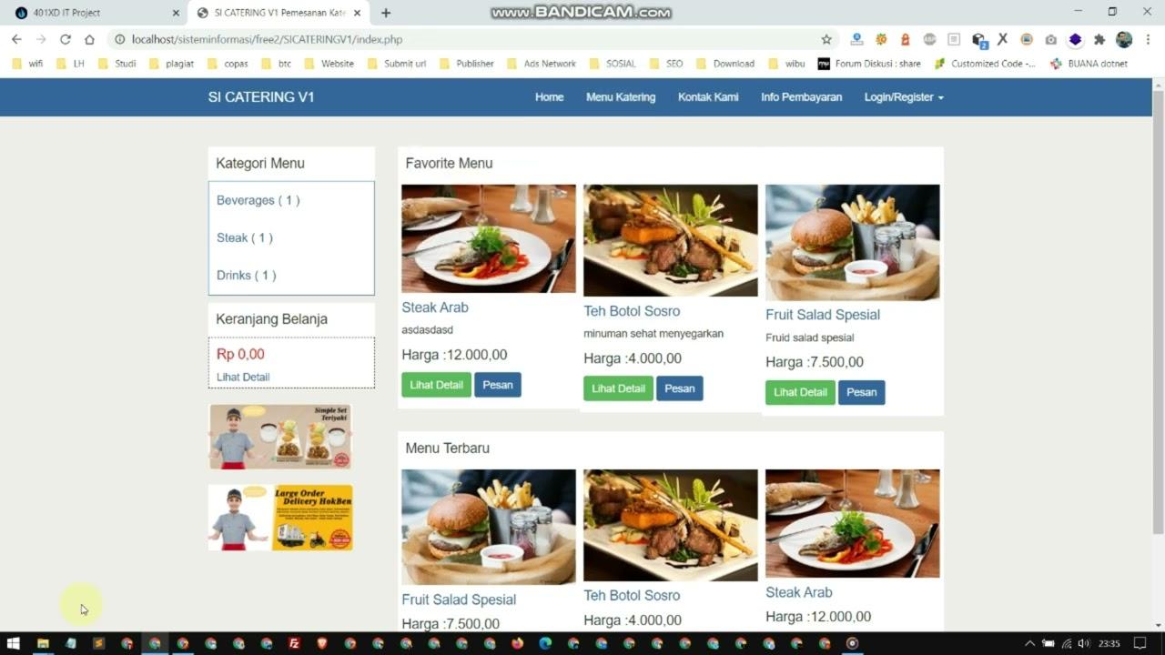 Source Code Web Toko Catering Makanan Php Native