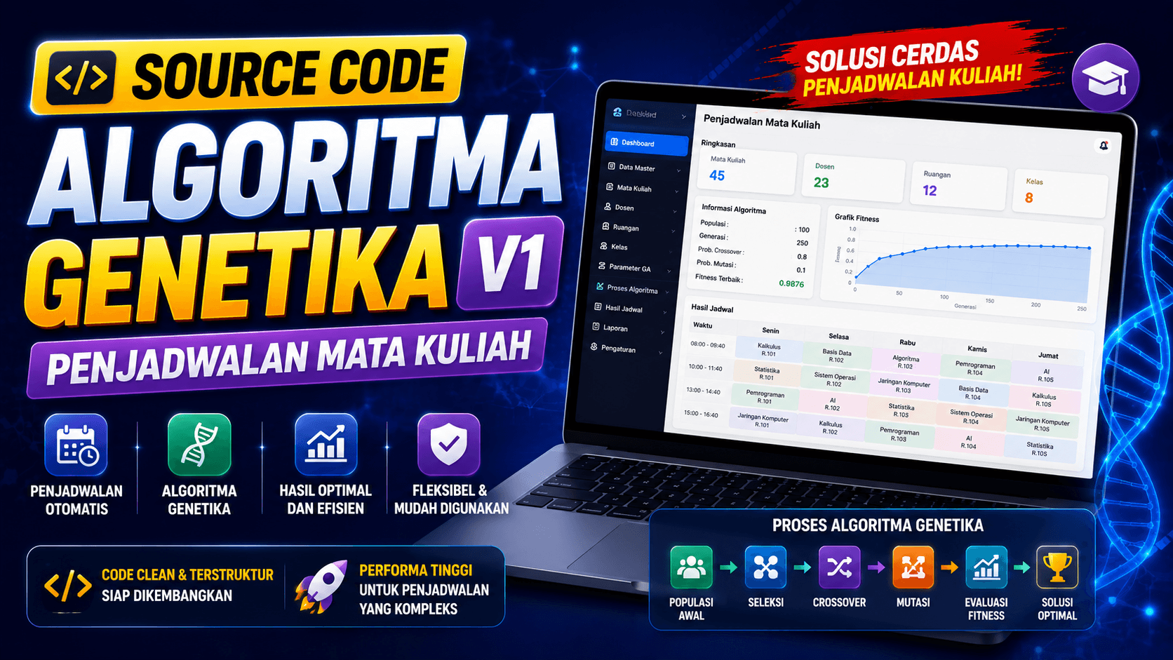 Source Code Web Sistem Penjadwalan Algoritma Genetika V1