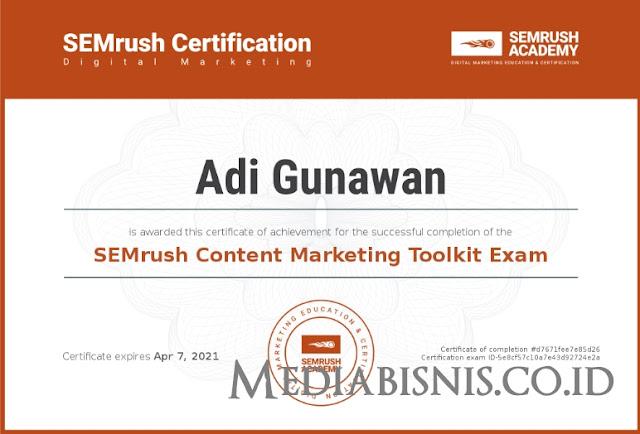 23 Soal dan Jawaban SEMrush Content Marketing Toolkit Certification